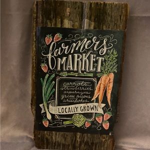 Real Barn-wood Farmers Market Sign